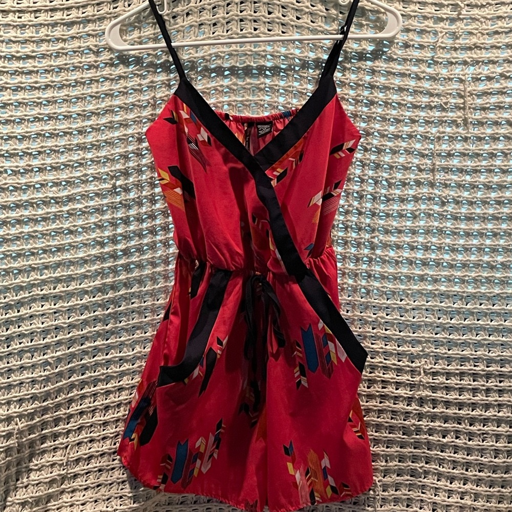 Hot pink spaghetti strap romper